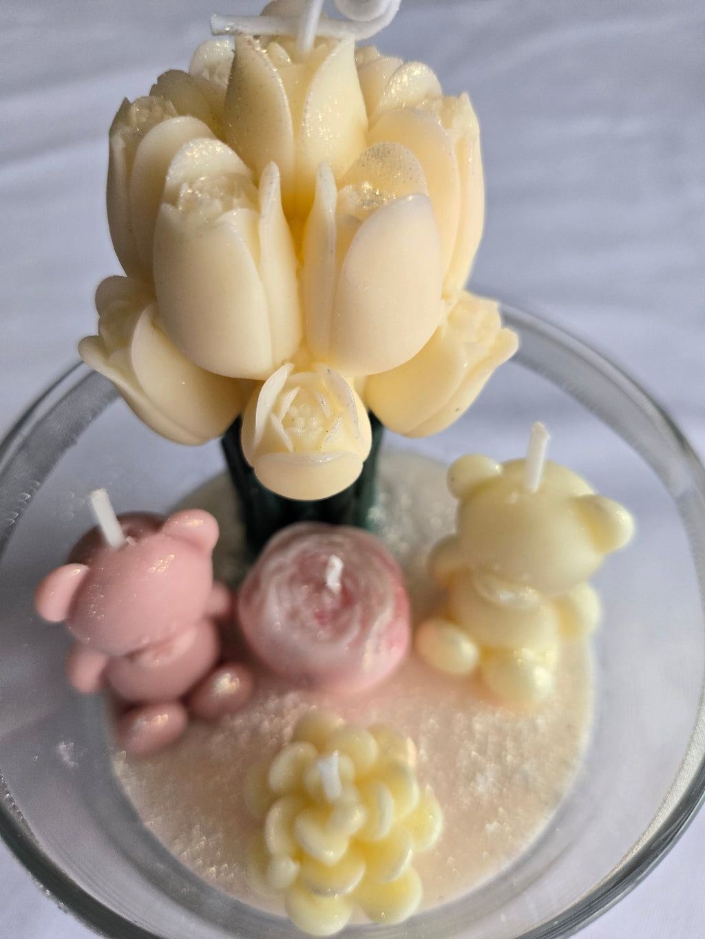 Decorative Cup-Shaped Glass Candle